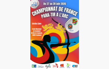 Championnat de France Para TAE TIR A L’ARC à Carpiquet les 27 et 28 juin 2026